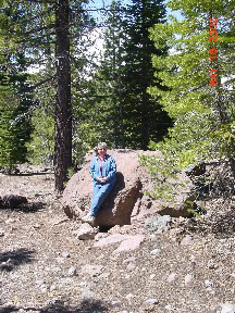 Denise at the devastated area